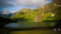 Landscape panoramic view to Eidevatnet lake , Austvagoy, Lofoten, Norway