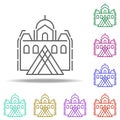 landscape of Paris dusk icon. Elements of Summer holiday & Travel in multi color style icons. Simple icon for websites, web design Royalty Free Stock Photo