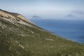 The landscape of part of the volcano of Vulcano Royalty Free Stock Photo