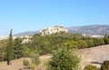 Landscape of Parthenon Acropolis in Athens Greece