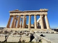 Landscape of the Parthenon in the Acropolis of Athens on a sunny day