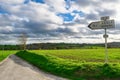 Landscape of the Pays of Bray, village in the middle of the fields