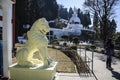 The landscape of the peace pagoda of Darjeeling..