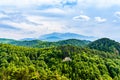 Postavarul Massif part of the Romanian Carpathians mountains range in Brasov County, Transylvania, Romania Royalty Free Stock Photo