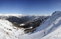 Landscape from a peak of Bardonecchia - Italian alps Royalty Free Stock Photo