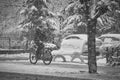 landscape with people in the streets in winter 8