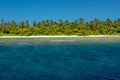 Landscape photo of beautiful paradise Maldives tropical beach on island. Summer and travel vacation concept Royalty Free Stock Photo