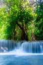 Landscape photo, Huay Mae Kamin Waterfall,Amazing waterfall in wonderful autumn forest, beautiful waterfall in rainforest at Kanch Royalty Free Stock Photo