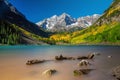 Landscape photo of Maroon bell in Aspen Colorado autumn season, USA Royalty Free Stock Photo