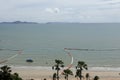 Landscape photo of Pattaya beach. Beautiful Pattaya beach and city bird eye view. vacation concept Royalty Free Stock Photo