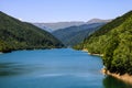 Landscape photo of Rausor Dam in the Iezer Mountains in Romania Royalty Free Stock Photo