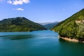 Landscape photo of Rausor Dam in the Iezer Mountains in Romania Royalty Free Stock Photo