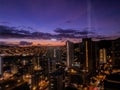 Waikiki at night Royalty Free Stock Photo