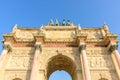 The Arc de Triomphe du Carrousel , Europe, France, Ile de France, Paris, in summer on a sunny day Royalty Free Stock Photo