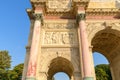 The Arc de Triomphe du Carrousel , Europe, France, Ile de France, Paris, in summer on a sunny day Royalty Free Stock Photo