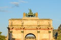 The Arc de Triomphe du Carrousel , Europe, France, Ile de France, Paris, in summer on a sunny day Royalty Free Stock Photo