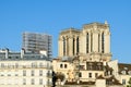 The towers of Notre-Dame de Paris Cathedral , Europe, France, Ile de France, Paris, in summer on a sunny day Royalty Free Stock Photo