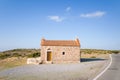 A small church towards The Monastery of Toplou , in Europe, Greece, Crete, towards Sitia, By the Mediterranean sea, in summer, on Royalty Free Stock Photo