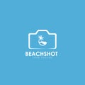 BeachShot Logo Design Symbol Template Flat Style Vector Illustration