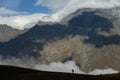 Landscape photographer at work in the mountains