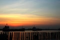 Sunsets on the Bay in Bangkok, Thailand Royalty Free Stock Photo