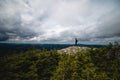 A landscape photography with mountains and clouds