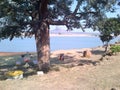 Landscape picnic area at the lake