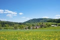 Landscape with the pilgrimage church Maria Hilf in Moosbronn