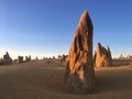 Landscape of the Pinnacle desert limestone formations at dusk