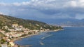 Landscape Pioppi village, from cilento coast, Italy