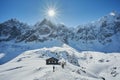 Landscape of Plan de l`aiguille, Chamonix Mont Blanc valley, France Royalty Free Stock Photo