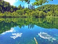 Landscape of Plitvice Lakes National Park or nacionalni park Plitvicka jezera, UNESCO natural world heritage - Plitvica, Croatia Royalty Free Stock Photo