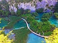 Landscape of Plitvice Lakes National Park or nacionalni park Plitvicka jezera, UNESCO natural world heritage - Plitvica, Croatia Royalty Free Stock Photo