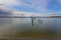 Landscape of Pomorie Lake - a coastal lagoon, located north of Pomorie resort.