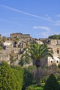 Landscape of pompeii ruins