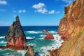 Landscape of Ponta de Sao Lourenco on the Eastern coast of Madeira island, Portugal Royalty Free Stock Photo