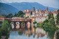 Landscape of Ponte Vecchio in Bassano del Grappa, Italy