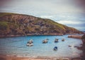 Landscape at Port Isaac, Cornwall, England.