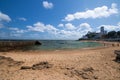 Landscape of Porto da Barra beach. Famous beach in the city of Salvador Bahia Brazil Royalty Free Stock Photo