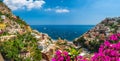 Landscape with Positano Royalty Free Stock Photo