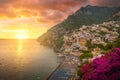 Landscape with Positano town, Italy Royalty Free Stock Photo
