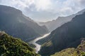 Landscape with Presa del Parralillo Royalty Free Stock Photo