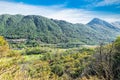 Landscape of the province of Varese between Varese town and Lake Maggiore, Italy. Valganna, village of Ganna and the small Ganna l