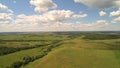 Landscape with quadrocopters