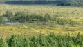 Landscape from Rannametsa vaatetorn, panoramic view of Tolkuse bog hiking trail over the tops of trees from the tower, PÃÂ¤rnu