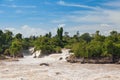 Landscape with the rapids at Khone Phapheng Waterfall, Southern Laos