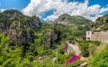 Landscape with Ravello town at the hills Royalty Free Stock Photo