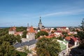 View from above of the Old Town Tallinn, Estonia Royalty Free Stock Photo