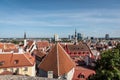 View of an Old Town Tallinn, Estonia from above. Royalty Free Stock Photo