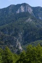 Landscape of The Red Wall peak near Bachkovo Monastery in Rhodope Mountains, Plovdiv Region, Bulgaria Royalty Free Stock Photo